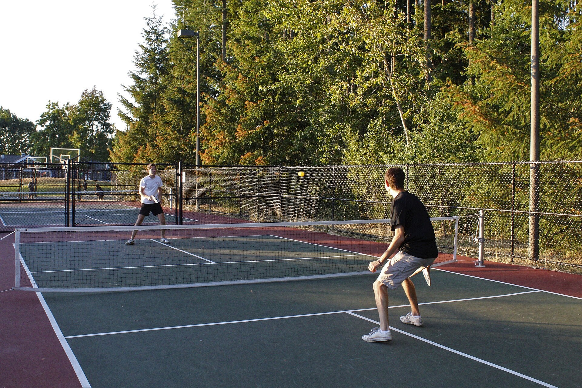Pickleball players action